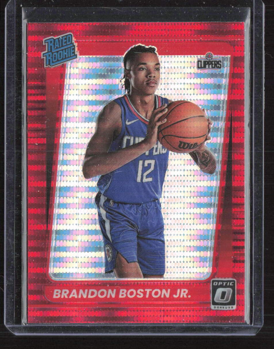 2021-22 Donruss Optic #189 Brandon Boston Jr. Red Pulsar