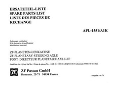 Ersatzteilliste Allradachse ZF APL 1551 für div. Traktoren