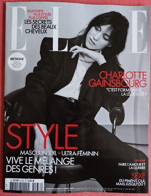 ELLE MAGAZIN NR. 4138 10. April 2025.  CHARLOTT.E GAINSBOURG