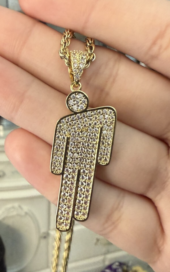 Billie Eilish ネックレス Billie Eilish Blohsh Inspired Necklace Blue/Red/Gold/Silver