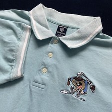 1997 Tasmanian Devil Taz Golf Polo Warner Bros Studio Store Men  s Large Blue