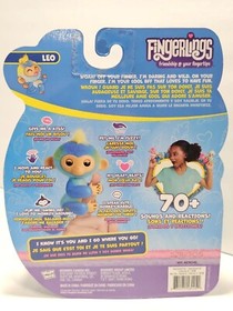 New Fingerlings Interactive Baby Monkey Leo 70+ Sounds & Reactions 2023 Blue @