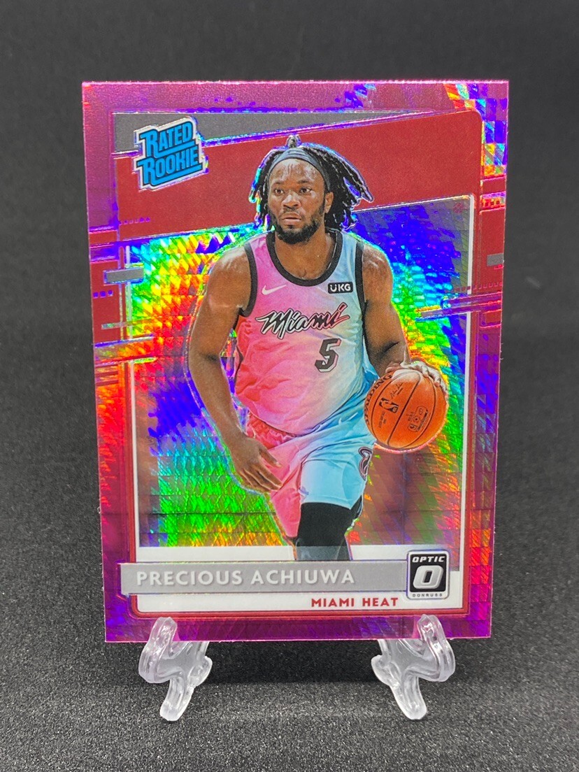 2020-21 Panini Donruss Optic Pink Hyper Prizm #170 Precious Achiuwa RC Rookie