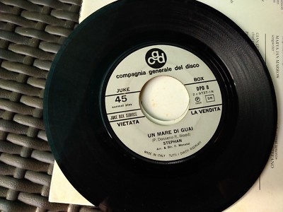 7'' PROMO STEPHAN UN MARE DI GUAI BLOOD SWEAT & TEARS SPINNRAD EX