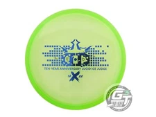 USED Dynamic Discs 10-Year Lucid Ice Judge 174g Lime Blue Foil Putter Golf Disc