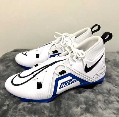 Nike Alpha Menace Pro 3 Mid Men Football Shoe White Blue CT6649-101 NEW Sz 10.5 Nike Alpha Menace Pro 3 (Size 11.5) CT6649-101  main image 3