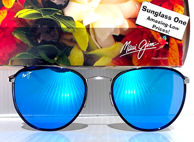 NEW Maui Jim NONI Black & Silver POLARIZED Maui Blue Lens Sunglass