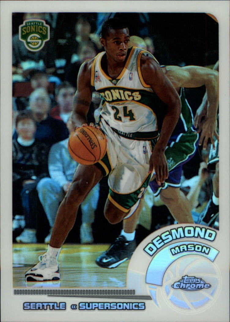 Desmond Mason White Refractor #31 Basketball Cards 2002 Topps Chrome trading card — raw and PSA graded price guide