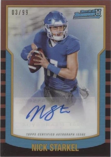 2021-22 Bowman University Nick Starkel #2KBA-NS