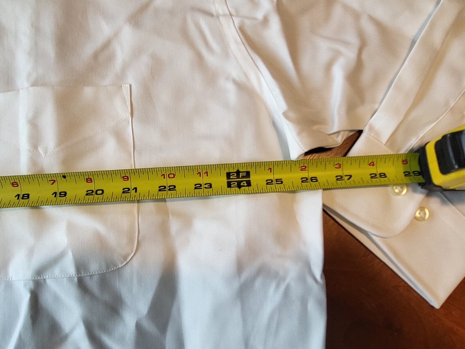 ENRO Ultra Pinpoint Men's 18 34/35 Long Sleeve White Dress Shirt Easy