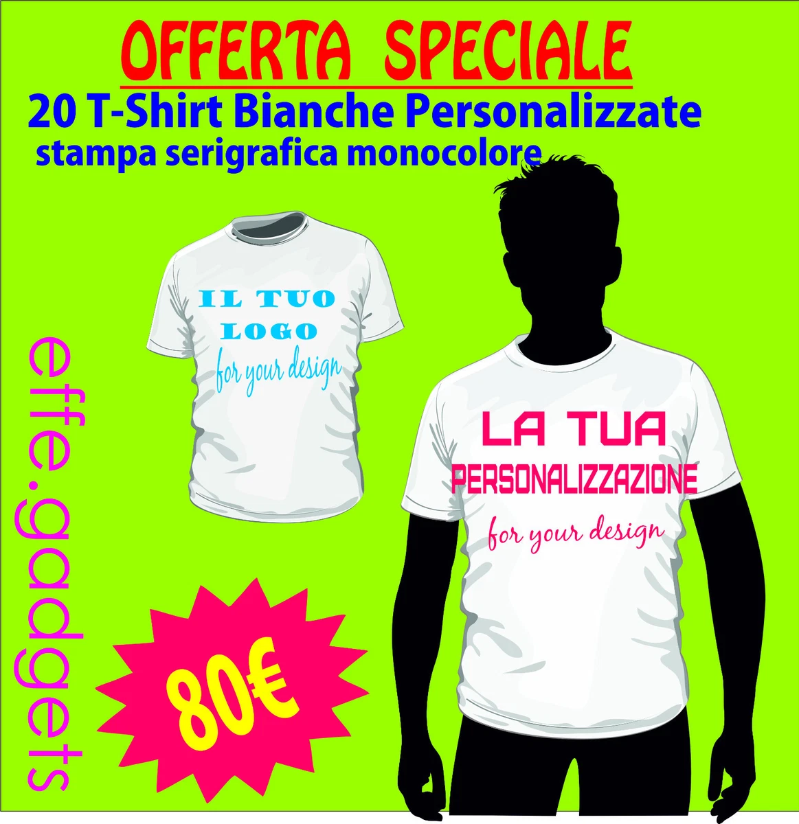 Magliette bianche hotsell personalizzate