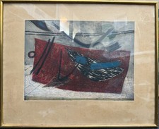 Gravur Farbig D'Henri Goetz - Pp D'Session Unterzeichnet IN Niedrig Rechts