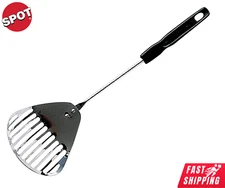 Spot Cat Litter Scoop Metal Scooper Chrome with Plastic Handle Black, 12 in*