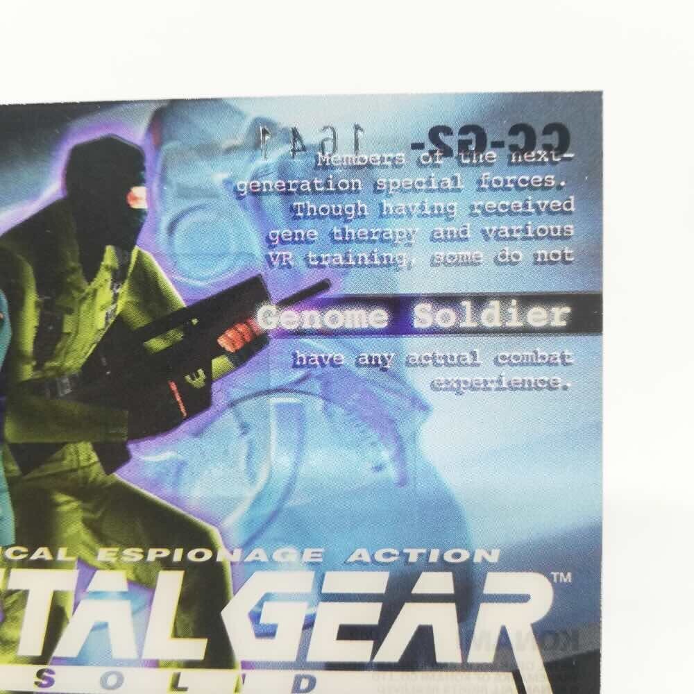 089 Genome soldier Metal Gear Solid Trading card Plastic Back