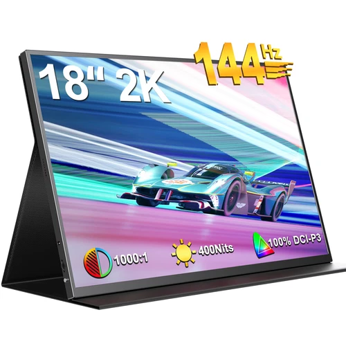 UPERFECT 18" 144Hz Gaming Bildschirm 2560x1600 2K Tragbarer Monitor IPS Screen