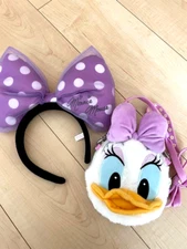 Tokyo Disney Resort Daisy Duck Pass Case ID Holder Coin Case Head band