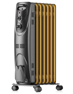 1500W Energy Efficient Quiet Space Heater, Heat Settings 8H