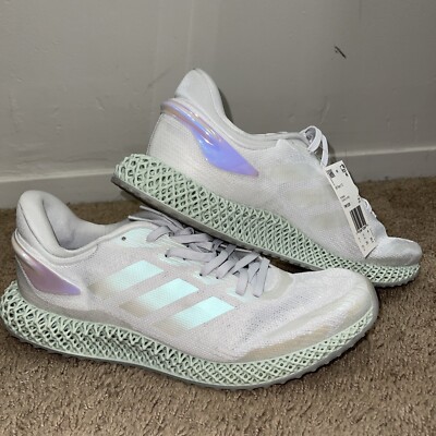Men s adidas Parley x 4D Run 1.0 LTD White Iridescent Running Shoes FW1229 11.5