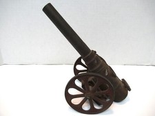 ANTIQUE TOY CANON DIE CAST METAL FOLK ART NO MAKERS MARK 11 INCHES LONG SEE PICS