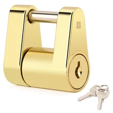 Trailer Hitch Coupler Lock, 1/4" Dia, 3/4" Span, Ideal for Tow Boat RV Truck Car