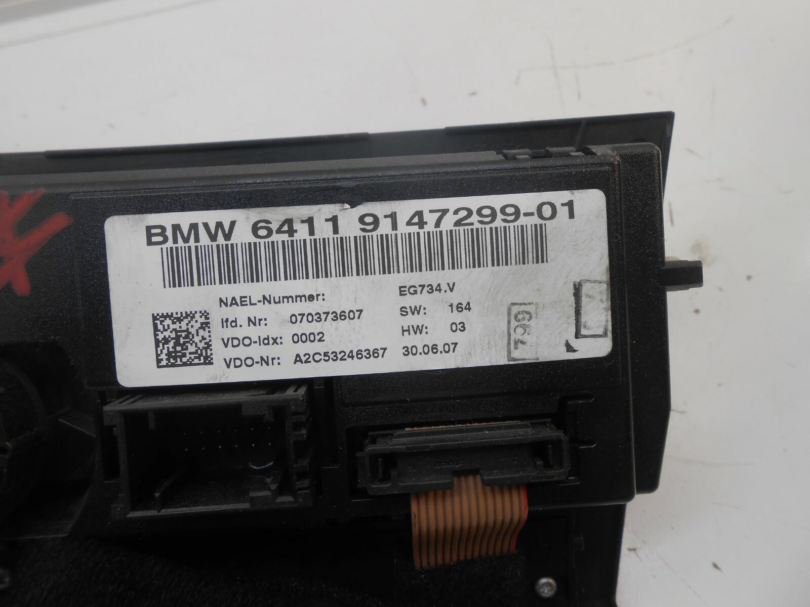 2007 BMW 328I E90 CLIMATE CONTROL AUTO A/C CONTROL 64119147299 IC 52038