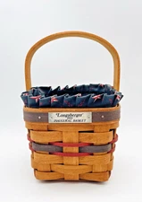 Longaberger Inaugural Basket with Liner & Protector Signed BSW 1992