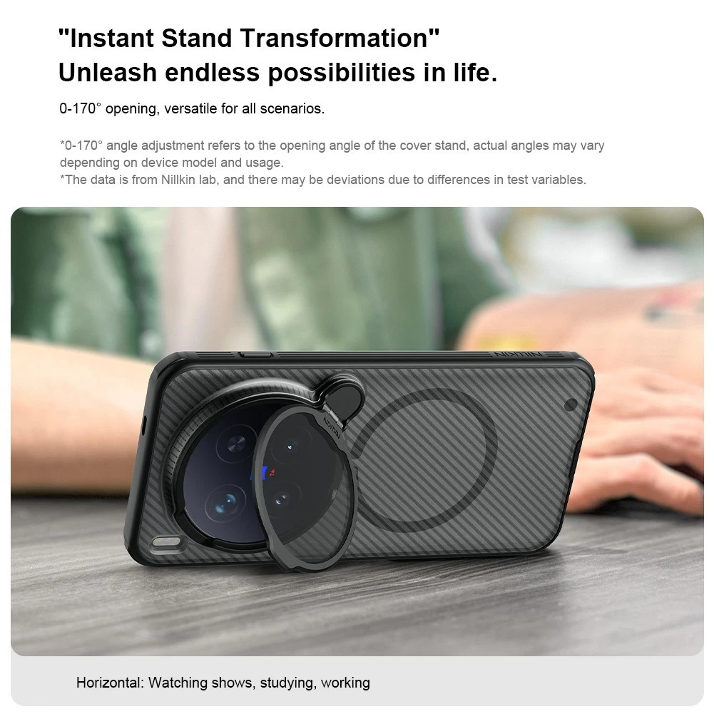 Nillkin 磁力翻盖保护套 透明相机镜头 支架 外壳 适用于 vivo X300 Pro,X300 - 第 14/25 张图片
