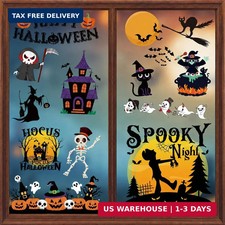 Halloween Party Decorations - Reusable Window Clings for Halloween Decorations I