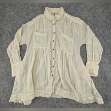 Free People | Gauze Oversized Tunic or Dress | Cream | Thicker, sheer | Small