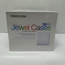 Memorex Slim Clear Jewel CD DVD Cases 30-Pack NEW Sealed