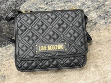 Love Moschino Super Quilted Chain Shoulder Bag Black with Chain Strap New