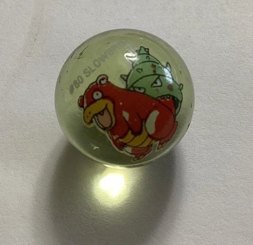 Vintage Pokemon Collectible Light Green Colored Marble Slowbro #80 Toy Biz