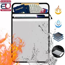Fireproof Money Bag Waterproof Document File Pouch Safe Cash Reflective Envelope