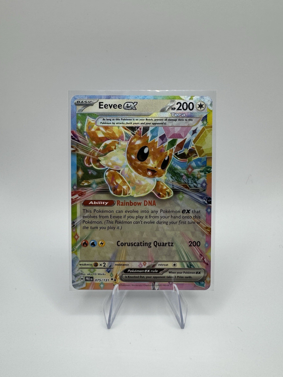 Eevee ex 75/131 Prismatic Evolutions Double Rare - Pokemon TCG Near Mint
