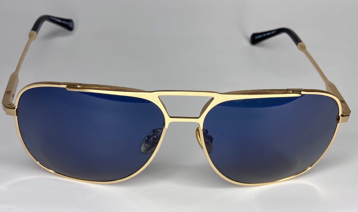OMEGA Sunglasses—Pilot Golden, blue barberini lenses, 140mm, n