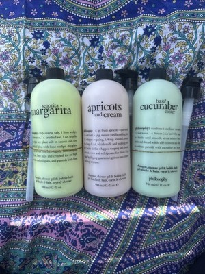 Philosophy 3-in-1 Shampoo Shower Gel Bubble Bath 32 fl oz. New w/ Pump, Lot of 3