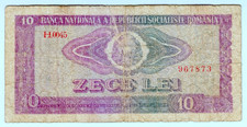 1966 Romania 10 Lei 967873 Paper Money Banknotes Currency