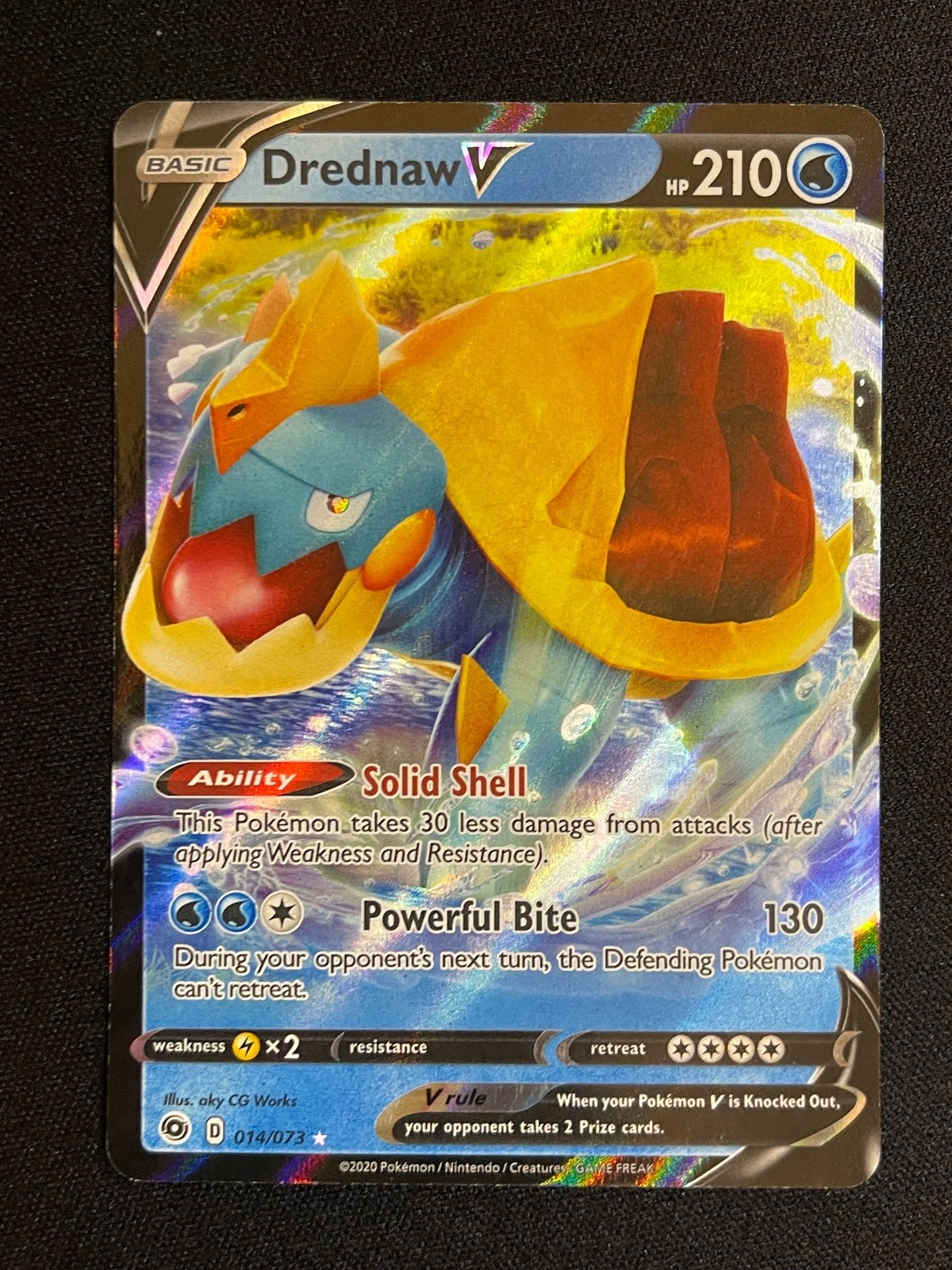 Pokemon Drednaw V Ultra Rare Champion's Path 14/73 NM