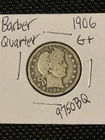 1906 Barber Quarter  G+