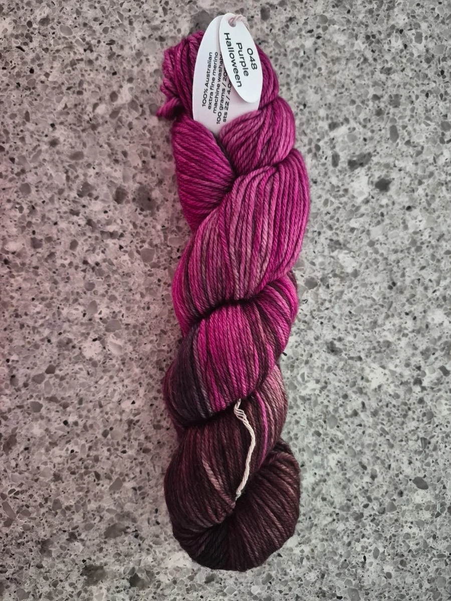 Fiori DK IV Hand Dyed #048 Purple Halloween  100% Australian Extra Fine Merino