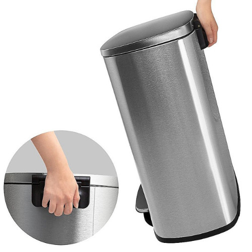 New - Nine Stars 13-Gallon Step-on Stainless Steel Tr ash Can. Free ship