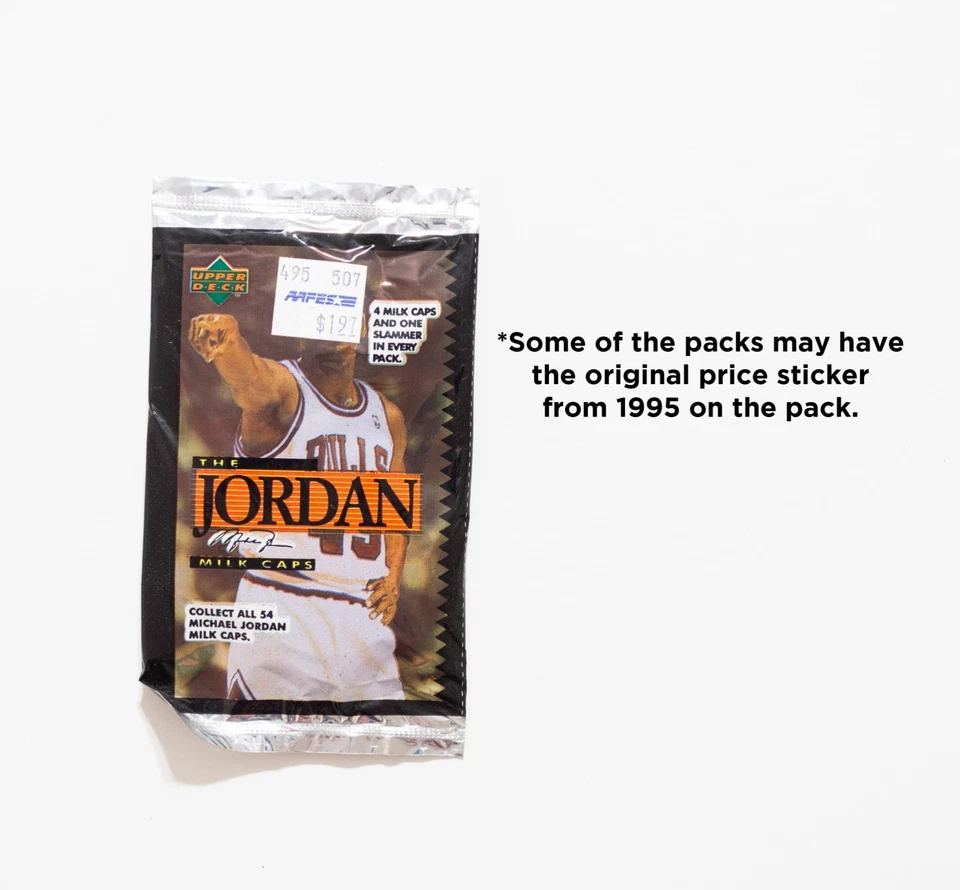 10 paquetes sellados Michael Jordan Pogs, 1995 Upper Deck Street Kaps, tapas de leche Foto 4 de 4