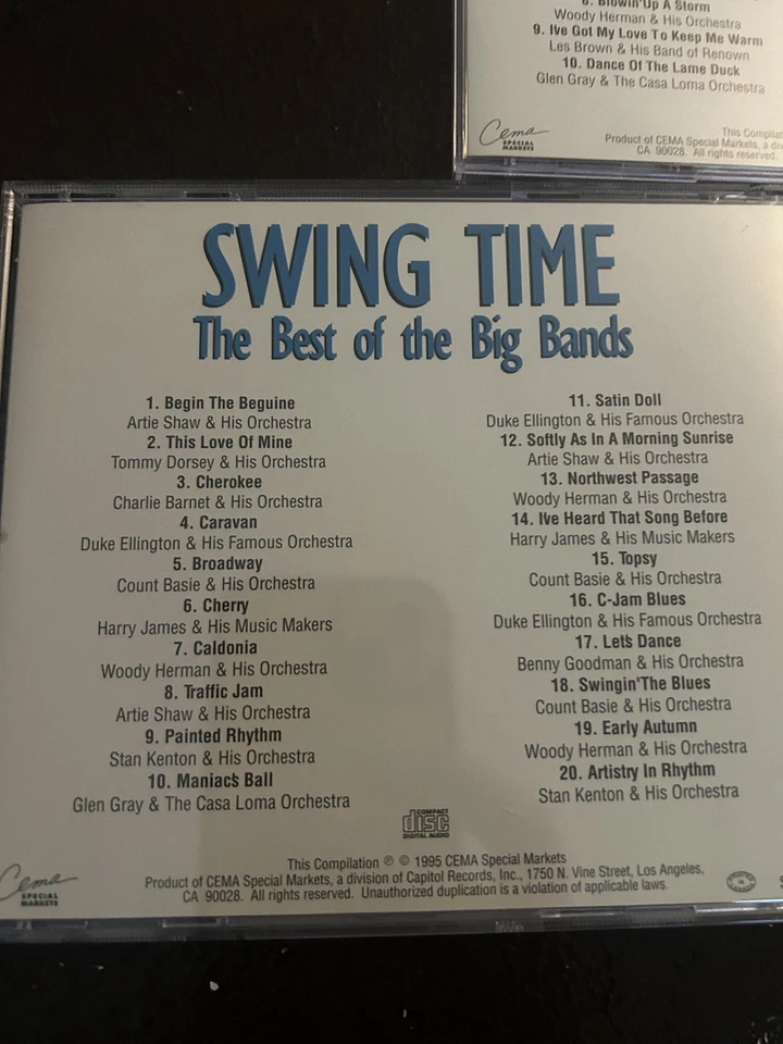 Vintage Various Artists 3 CD Set Swing Time The Best of the Big Bands 1995 Jazz Foto 3 de 4