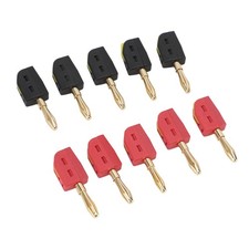 10 Pcs 4mm Banana Plug 32A Gold Plated Brass Quick Connect Banana Connector ECJP