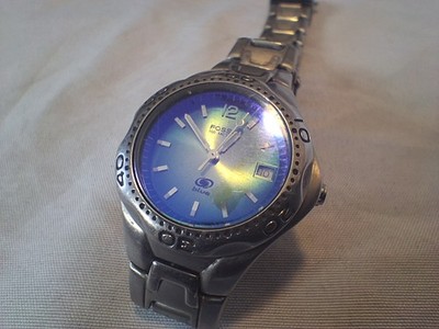 Vintage Fossil Sport Line blue dial watch NEW BATTERY Vintage Fossil Blue Men main image 4