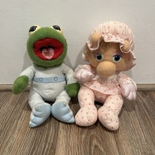 Vintage 1984 Muppet Babies Hasbro Pampers Plush Kermit Frog Miss Piggy