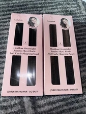Luckybear Heatless overnight jumbo flex rods sleep scarf 4 Piece Per 1 Pkg  NEW