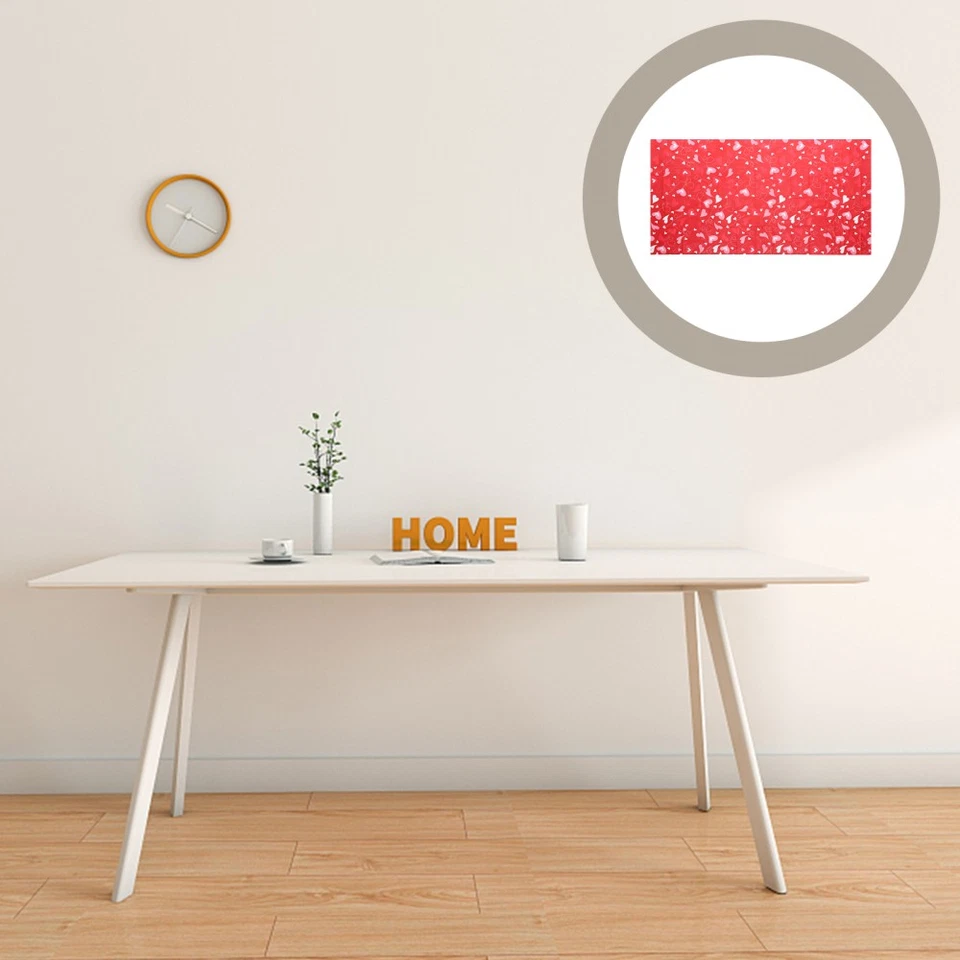  2 Pcs Dinner Table Cover Valentine's Day Love Cloth Heart Pattern Tablecloth - image 2 of 4