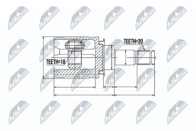 Original NTY Gelenksatz Antriebswelle NPW-TY-052 für Toyota
