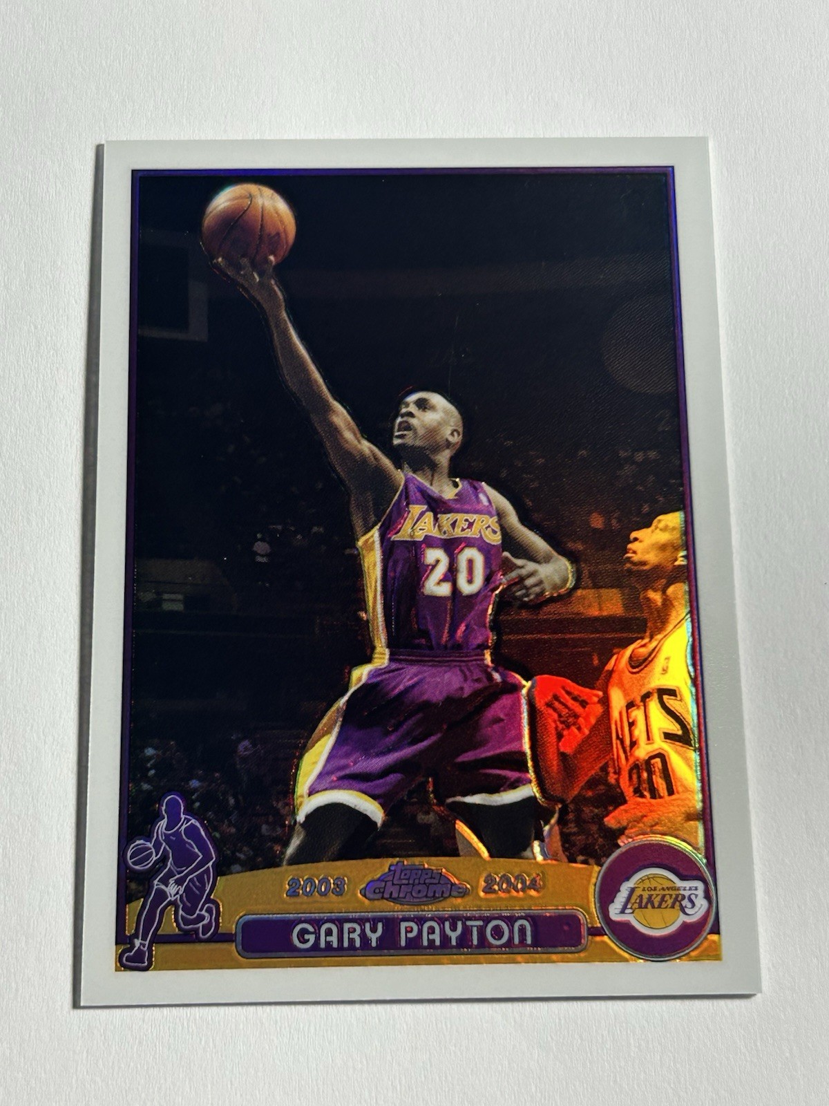 2003-04 Topps Chrome Basketball Gary Payton Refractor Los Angeles Lakers